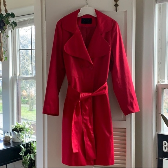 Elie Tahari Jackets & Blazers - TAHARI Pink Sateen Trench Coat